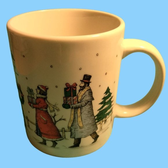 Studio Nova Christmas Coffee Cup Victorian Scene Shopping Christmas Tree - Picture 9 of 9